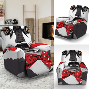 Santa Siberian Husky Print Recliner Slipcover