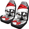 Santa Siberian Husky Print Universal Fit Car Seat Covers