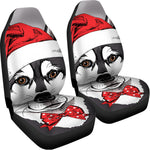 Santa Siberian Husky Print Universal Fit Car Seat Covers