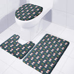Santa Snowman Pattern Print 3 Piece Bath Mat Set