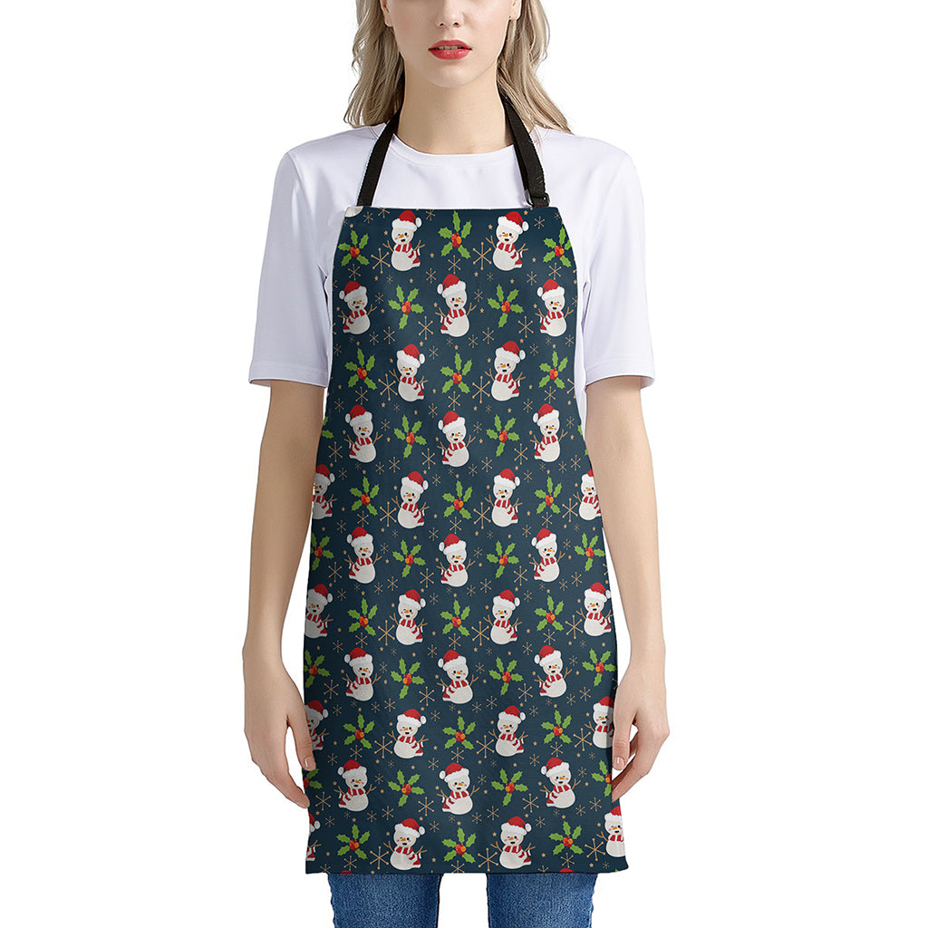 Santa Snowman Pattern Print Apron