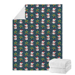 Santa Snowman Pattern Print Blanket