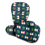 Santa Snowman Pattern Print Boxing Gloves