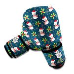 Santa Snowman Pattern Print Boxing Gloves