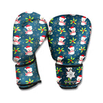 Santa Snowman Pattern Print Boxing Gloves