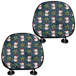 Santa Snowman Pattern Print Car Headrest Covers