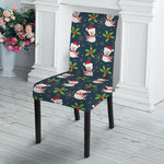 Santa Snowman Pattern Print Dining Chair Slipcover