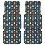 Santa Snowman Pattern Print Front and Back Car Floor Mats