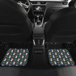 Santa Snowman Pattern Print Front and Back Car Floor Mats