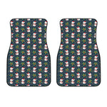 Santa Snowman Pattern Print Front Car Floor Mats