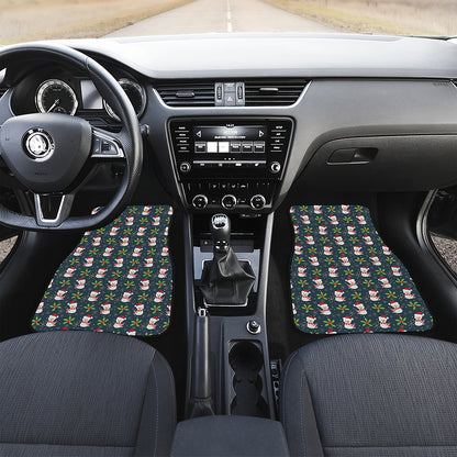 Santa Snowman Pattern Print Front Car Floor Mats
