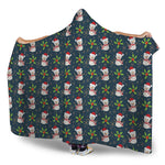 Santa Snowman Pattern Print Hooded Blanket