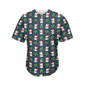 Santa Snowman Pattern Print Men's Baseball Jersey