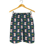 Santa Snowman Pattern Print Men's Shorts