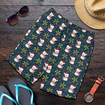 Santa Snowman Pattern Print Men's Shorts