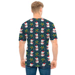 Santa Snowman Pattern Print Men's T-Shirt