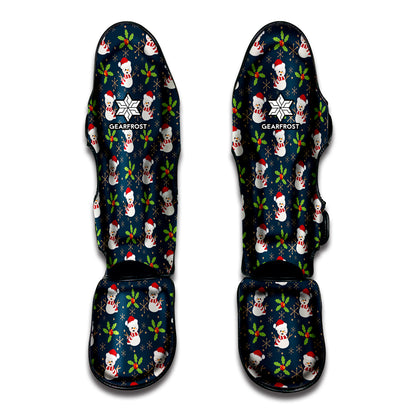 Santa Snowman Pattern Print Muay Thai Shin Guard