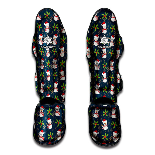 Santa Snowman Pattern Print Muay Thai Shin Guard