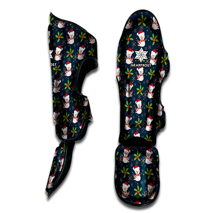 Santa Snowman Pattern Print Muay Thai Shin Guard