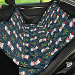 Santa Snowman Pattern Print Pet Car Back Seat Cover