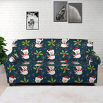 Santa Snowman Pattern Print Sofa Cover