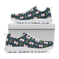 Santa Snowman Pattern Print White Running Shoes
