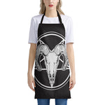 Satan Goat Skull Pentagram Print Apron