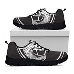 Satan Goat Skull Pentagram Print Black Sneakers