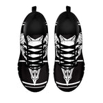 Satan Goat Skull Pentagram Print Black Sneakers