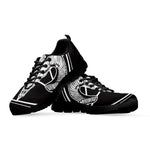 Satan Goat Skull Pentagram Print Black Sneakers