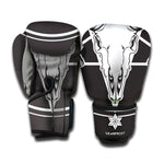 Satan Goat Skull Pentagram Print Boxing Gloves