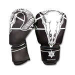 Satan Goat Skull Pentagram Print Boxing Gloves