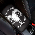 Satan Goat Skull Pentagram Print Car Center Console Cover
