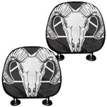 Satan Goat Skull Pentagram Print Car Headrest Covers