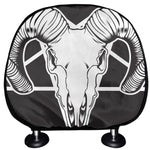 Satan Goat Skull Pentagram Print Car Headrest Covers