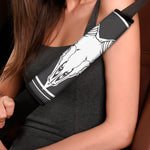 Satan Goat Skull Pentagram Print Car Seat Belt Covers
