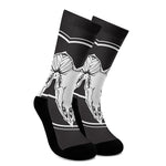 Satan Goat Skull Pentagram Print Crew Socks