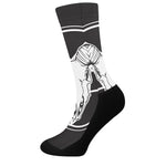 Satan Goat Skull Pentagram Print Crew Socks