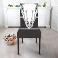 Satan Goat Skull Pentagram Print Dining Chair Slipcover
