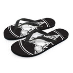 Satan Goat Skull Pentagram Print Flip Flops