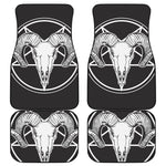 Satan Goat Skull Pentagram Print Front and Back Car Floor Mats