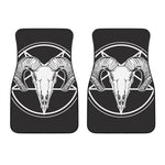 Satan Goat Skull Pentagram Print Front Car Floor Mats