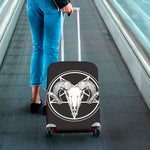 Satan Goat Skull Pentagram Print Luggage Cover