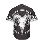 Satan Goat Skull Pentagram Print Men's Baseball Jersey