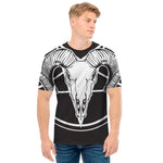 Satan Goat Skull Pentagram Print Men's T-Shirt