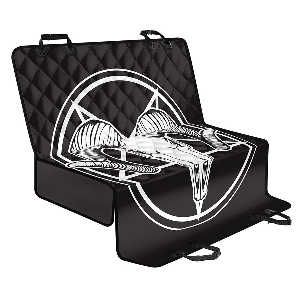 Satan Goat Skull Pentagram Print Pet Car Back Seat Cover