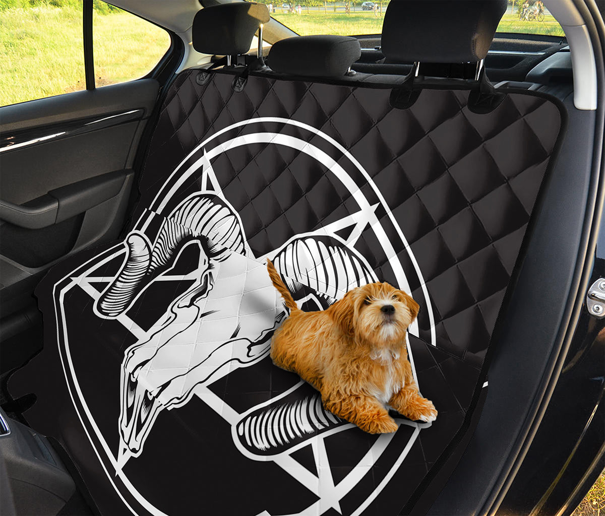 Satan Goat Skull Pentagram Print Pet Car Back Seat Cover
