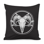 Satan Goat Skull Pentagram Print Pillow Cover