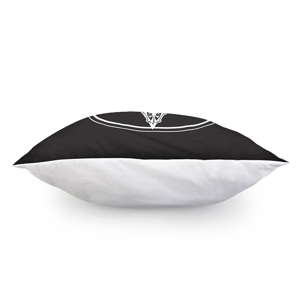 Satan Goat Skull Pentagram Print Pillow Cover
