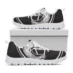 Satan Goat Skull Pentagram Print White Sneakers